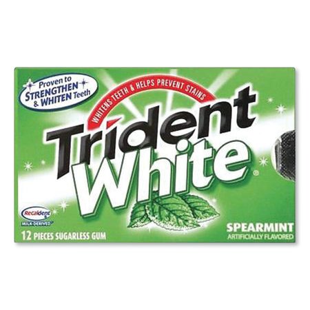 TRIDENT Sugar-Free Gum, White Spearmint, 16 Sticks/Pack, 9PK AMC67610